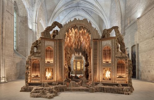 Eva Jospin builds a dream-like world out of cardboard inside Palais des Papes