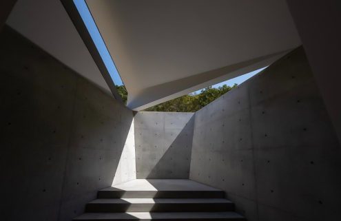 Tadao Ando’s Valley Gallery looks like a crashed spaceship